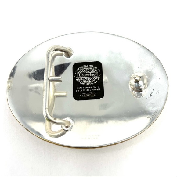 Crumrine KARATE Belt Buckle 3.5”x2.75” Silver & Gold - Picture 2 of 9